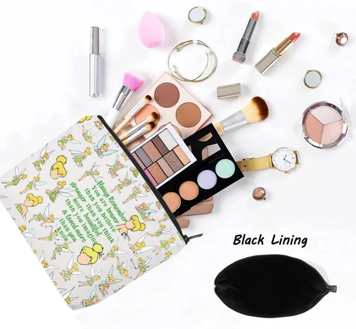 Miniatura 3 de LEVLO Bolsa de maquillaje cosmética de cuento de hadas, regalo inspirado en los fanáticos de Pixie, You Are Braver Stronger Smarter Than You Think