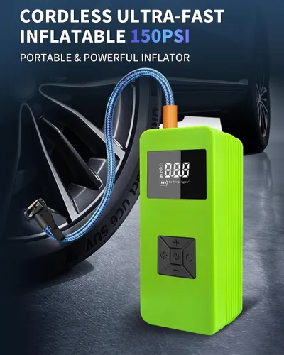 Miniatura 3 de Arrancador de Batería de Coche Portátil con Compresor de Aire, Caja de Arranque de 150 PSI de Pico de 8000 A para hasta 6.0 L de Gasolina/3.0 L