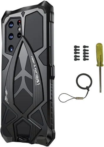 Miniatura 5 de Funda Samsung Galaxy S22 Ultra 5G de protección de grado militar de 360 grados, a prueba de golpes, inastillable, metal y silicona integrados, Nior