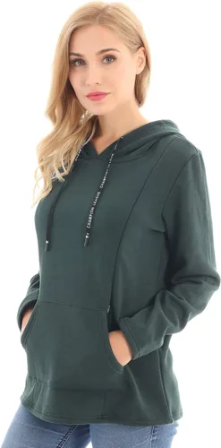 Miniatura 36 de Bearsland - Sudadera de lactancia y maternidad para mujer, con bolsillos y capucha