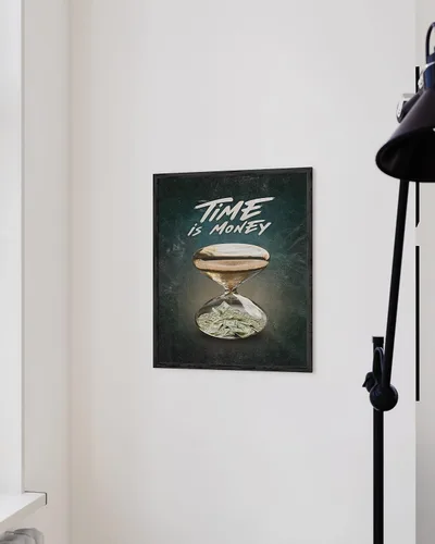 Miniatura 5 de HAUS AND HUES Pósteres de dinero para hombres, arte de pared con citas inspiradoras de trabajo, arte de dinero para pared, impresión de citas El