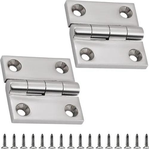 Bisagras de acero inoxidable 316 de grado marino de 1.5" x 1.5" (40 mm x 40 mm) Bisagra pesada para escotilla de barco de 2 piezas con bisagra de