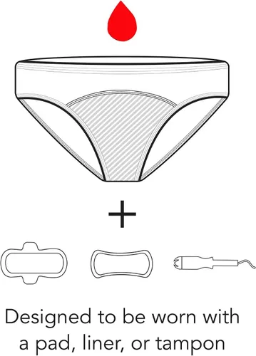 Miniatura 3 de Anna & Eric Paquete de 4 bragas protectoras para adolescentes y niñas, a prueba de fugas, ropa interior de flujo pesado para mujeres posparto