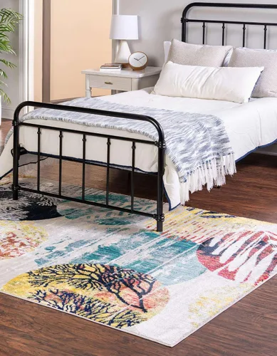 Miniatura 3 de Unique Loom Ariel Collection - Alfombra rectangular (2 x 3 pies 1 pulgada, color negro)