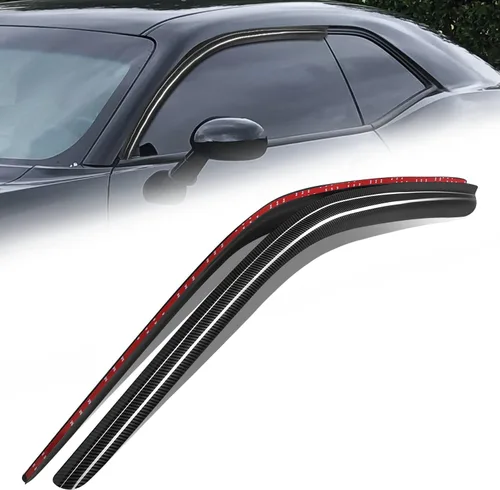 Miniatura 7 de Auto Dynasty 4 piezas viseras de ventana con patrón de fibra de carbono compatibles con Chrysler PT Cruiser 2001-2010, deflectores de ventana
