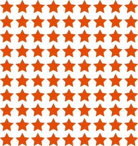 Miniatura 48 de LiteMark Durable Stars, calcomanía roja brillante de 5.5 pulgadas, uso en hormigón liso, azulejos, vidrio, paquete de 8 estrellas Rojo