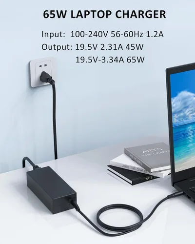 Miniatura 3 de Adaptador de CA de 65 W y 0.177 in compatible con Dell 15 DC15250 DC15255 for 16 DC16250 DC16251 DC16255 DC16256, for 14 DC14250 DC14255, Laptop