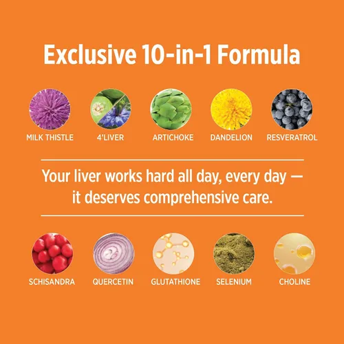 Miniatura 5 de DOCTORS' PREFERRED Liver+ Revive & Restore Fórmula 10 en 1 con hígado y cardo mariano de 4 pies clínicamente validados 60 cápsulas