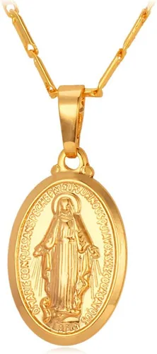 Miniatura 100 de U7 Saint Benedict/Michael Medal Necklace, 316L Stainless Steel Virgin Mary Necklace for Men Women, Bible Verse Protection Necklace Catholic
