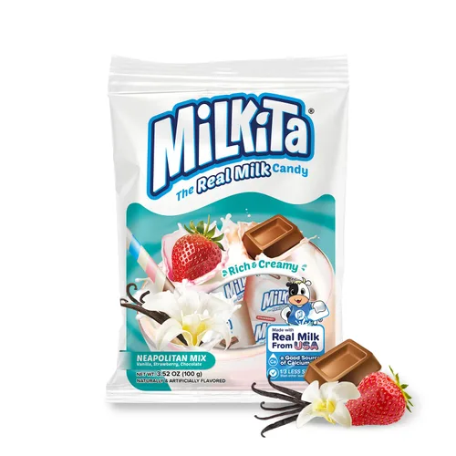Miniatura 20 de Milkita Bites - Caramelos de leche – Dulces saludables bajos en azúcar con leche real para niños y adultos – Tamaño de bocado, caramelo sin gluten