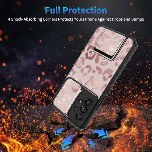 Miniatura 1117 de Funda para Samsung Galaxy S22 Ultra 5G, Galaxy S22 Ultra con cubierta de cámara deslizante, funda resistente de doble capa con función atril Black