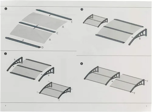 Miniatura 8 de Toldo de policarbonato para ventanas, puertas de patio, cubierta de policarbonato para exteriores, luz solar, lluvia, nieve, protección de soporte