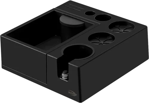 Miniatura 7 de IKAPE Caja ABS para Residuos de Café Espresso, Organizador de Café 7 en 1 Compatible con Almacenamiento de Manipuladores de Espresso de 51, 54, Negro