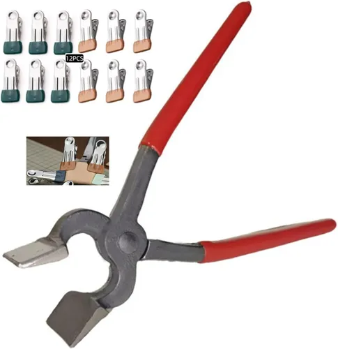 Miniatura 5 de Alicates planos, herramienta de artesanía en cuero hecha a mano, alicates de borde de cuero, ancho 1.772 in
