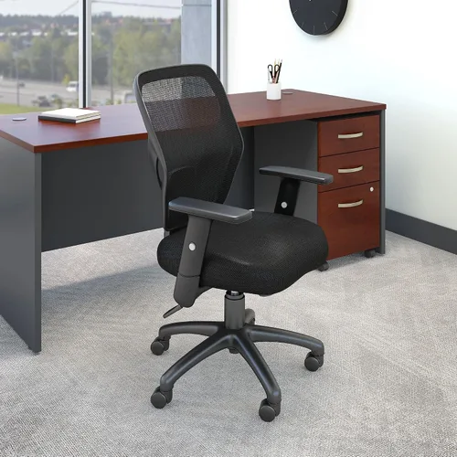 Miniatura 2 de Bush Business Furniture Accord Silla de oficina con respaldo de malla en color negro Solución de asiento ergonómico para estación de trabajo