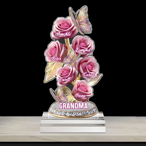 Miniatura 32 de Cada rosa contiene una pieza de tu lámpara de corazón, placa de rosa personalizada con nombre de 1 a 10 niños, luz LED personalizada para mamá, flor