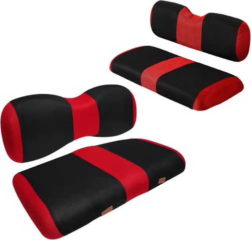 Miniatura 17 de Juego de fundas de asiento de carrito de golf, fundas para asientos delanteros de carrito de golf, ajuste para Club Car Precedent OEM, cojín de Azul