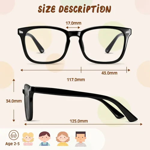 Miniatura 6 de Gafas de luz azul para niños, niñas, niños, adolescentes, antirreflejos, con bloqueo de luz azul, gafas de juegos para pantalla de computadora