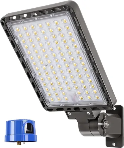 Miniatura 12 de Juego de 3 luces LED de estacionamiento de 200 W para exteriores, 28000 lm, reflectores brillantes de atardecer a amanecer, montaje de yugo