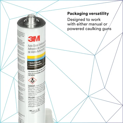 Miniatura 6 de 3M adhesivo para parabrisas de uretano de vidrio automotriz, 08693, viscosidad media, alta resistencia, curado rápido, cartucho de 310 ml/10.5 fl