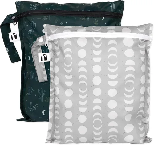 Miniatura 8 de Bumkins - Bolsa húmeda impermeable más grande - Para bebé, viajes, traje de baño, pañales de tela, piezas de bomba, piscina, gimnasio, artículos