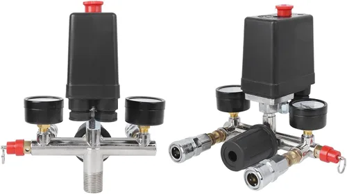 Miniatura 3 de Compresor de aire Montaje de soporte Interruptor de control de presión Regulador de colector de válvula Accesorios de compresor de aire