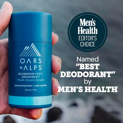 Miniatura 3 de Oars + Alps Desodorante para hombres y mujeres, desodorante sin aluminio para hombres, dermatológicamente probado, ingredientes limpios, no tóxico