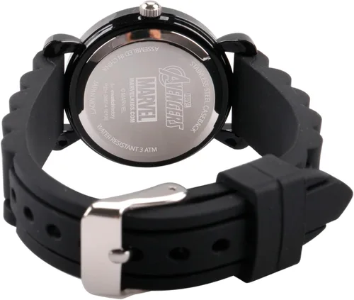 Miniatura 2 de Marvel Reloj analógico de cuarzo con correa de silicona para niños, Negro -, Classic