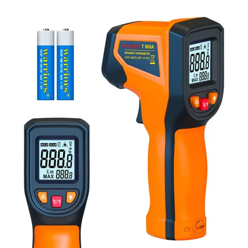 Pistola de Termómetro Infrarrojo Digital Mejorada -58°F~1112°F, Pistola de Temperatura Láser de Calor Portátil Sin Contacto, Termómetro IR Pistola