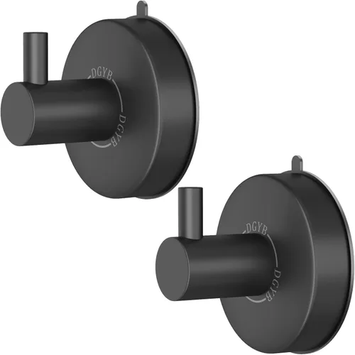 Miniatura 11 de DGYB Ganchos de ventosa para ducha, juego de 4 ganchos de toalla de níquel cepillado para baños, ganchos de ducha de acero inoxidable SUS 304