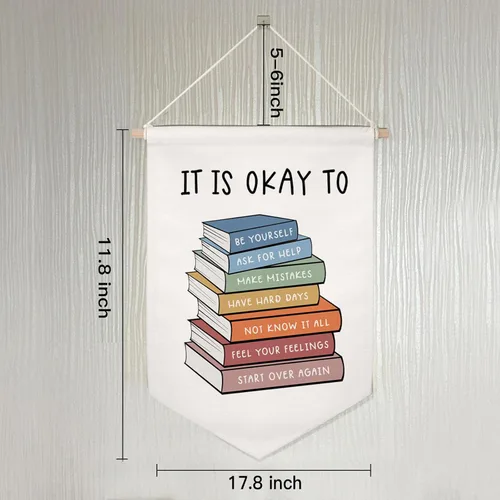 Miniatura 5 de Cartel Colgante de Pared para Aula Póster de Terapia Decoración de Oficina Rincón de Calma Consejero Escolar Salud Mental Póster de Mentalidad
