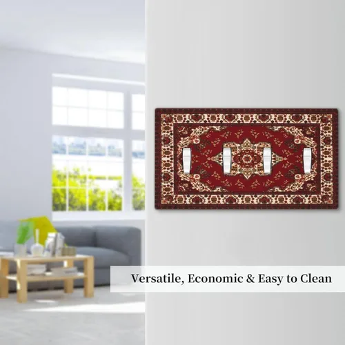Miniatura 980 de Placa Decorativa de Pared de Granja Rústica con Cuerno de Madera para Puerta de Granero 1 Banda Duplex Cubiertas de Toma Eléctrica Soltera