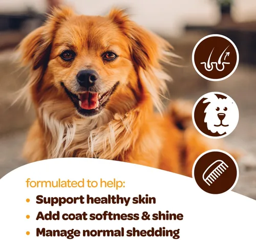 Miniatura 5 de Suplemento para piel y pelaje para perros Omega 3 nutritivo para perros con aceite de krill EPA DHA y vitamina E Suplemento para piel y pelaje