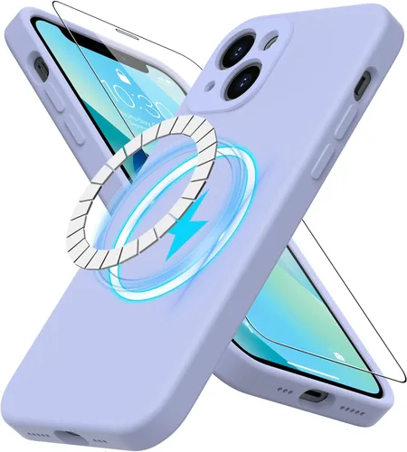Miniatura 51 de DEENAKIN Funda magnética de silicona para iPhone 12 Pro con protector de pantalla, compatible con MagSafe, protección de cámara, funda protectora