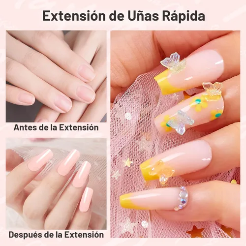 Miniatura 3 de Makartt - Gel de uñas de polietileno, 1.7 oz (50 ml), constructor, extensión, fortalecedor, gel de color duro, multifuncional, larga duración, fácil