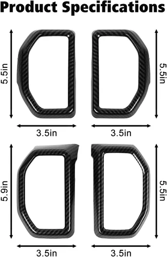 Miniatura 2 de RT-TCZ Kit de anillo de decoración de aire de fibra de carbono, accesorios interiores para Ford Bronco Sport 2021 2022