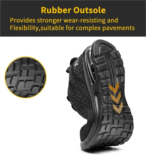 Miniatura 3 de Zapatos de punta de acero para hombre, zapatos de trabajo de seguridad antideslizantes ligeros y cómodos para hombre, calzado a prueba de pinchazos