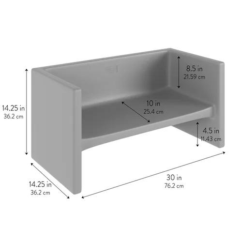 Miniatura 3 de Children's Factory Adapta-Bench, CF910-029 Azul, asientos flexibles para niños, aulas, muebles preescolares y de guardería, sillas para niños
