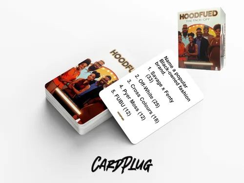 Miniatura 5 de HoodFued: el mejor juego de cartas de trivia familiar – Un juego centrado en la cultura que reúne a amigos y familiares para divertirse y conocer