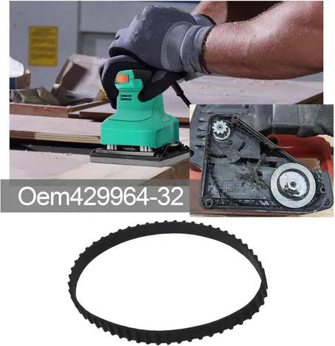 Miniatura 2 de 2 correas de transmisión 429964-32 compatibles con Black and Decker Sander BR300 11 pulgadas de longitud 1/5 pulgadas separación de dientes paso 55