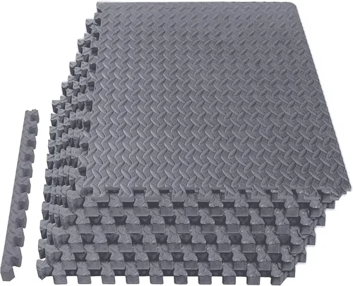 Miniatura 11 de Mat Block Piezas de espuma entrelazadas de rompecabezas de 24 pies cuadrados, 1/2 pulgada, 6 piezas, tapete de espuma EVA para equipo de ejercicio