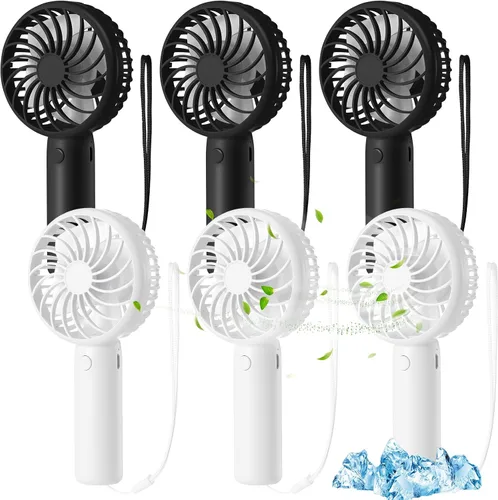 Miniatura 52 de Tujoe Mini ventilador de mano potente de 3 velocidades, ventilador personal pequeño portátil recargable con base USB para mujeres, maquillaje