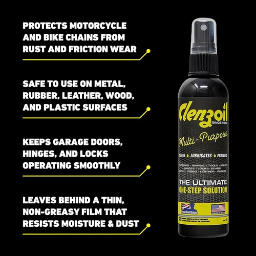 Miniatura 5 de Clenzoil Lubricante CLP multiusos - Aceite 3 en 1 - para puerta de garaje, cadena de bicicleta, pistolas y más - Uso de bicicleta y motocicleta