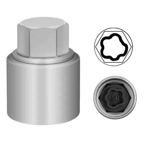 Miniatura 18 de Kit de llave de tuerca de bloqueo de rueda de 21 piezas compatible con la serie BMW, juego de adaptadores de tuercas de bloqueo de rueda