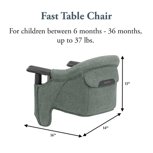 Miniatura 17 de Inglesina Silla de Mesa Rápida, Negro - Silla Alta Portátil para Bebés - para Bebés y Niños Pequeños hasta 37 libras - Diseño Plegable - Se Adapta a
