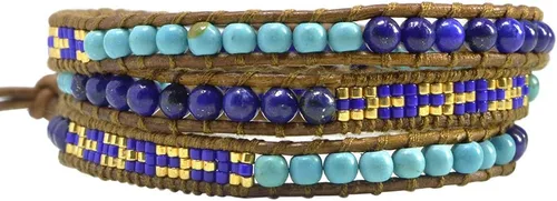 Miniatura 7 de KELITCH Skull 3 Wrap Leather Bracelet Punk Beaded Bracelets Stackable Gothic Bangle Bracelets