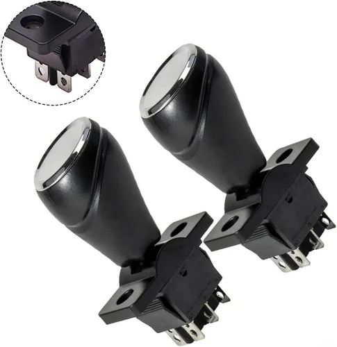 Miniatura 4 de Interruptor basculante para automóviles de parachoques de 12 V para niños, reinicio automático de 360°, repuesto de joystick hacia adelante