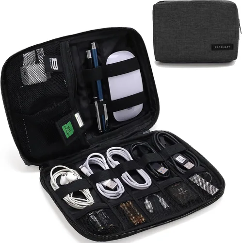 Miniatura 9 de BAGSMART Organizador de artículos electrónicos, estuche de viaje, cable de cargador de cable, bolsa organizadora de tecnología para accesorios