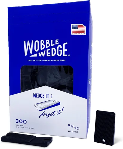 Miniatura 6 de Wobble Wedges Cuñas de nivelación de plástico resistentes fabricadas en los Estados Unidos, las cuñas de plástico rígido originales para nivelar