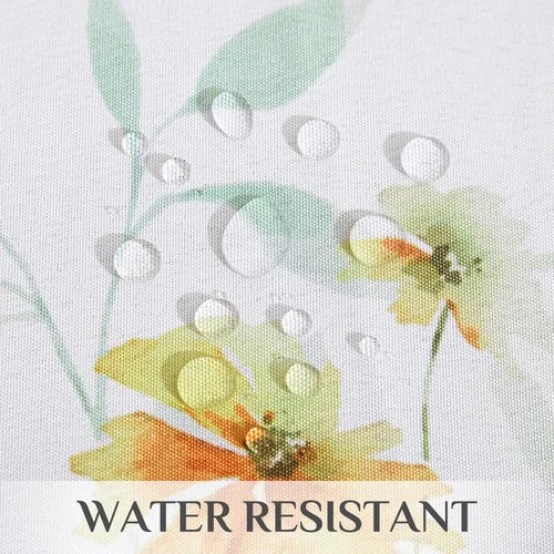 Miniatura 4 de Softalker Mantel rectangular de primavera, mantel de Pascua impermeable con flores silvestres, resistente a las manchas, sin arrugas, mantel floral